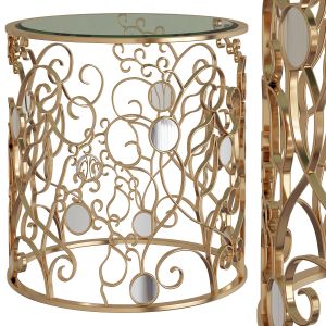 Tessy Mirror-top Side Table