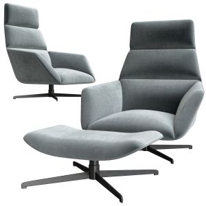 Eichholtz Nautilus Swivel Chair And Ottoman