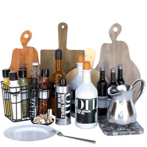 Collection Of Spices On Kitchen Utensils