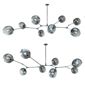 Branching Bubble Chandelier 8 Lamps Black