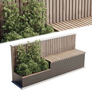 Urban Environment Urban Furniture Green Benches