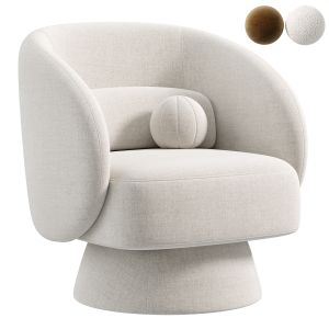 Saboor Upholstered Swivel Barrel Chair