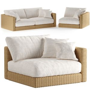 Cubo Rattan Sofa