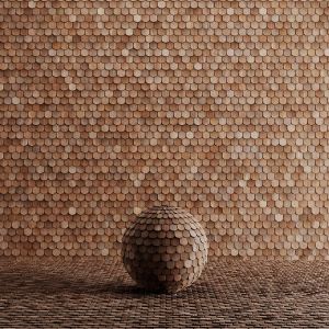 Wood Shingles 15 8k Seamless Pbr Material