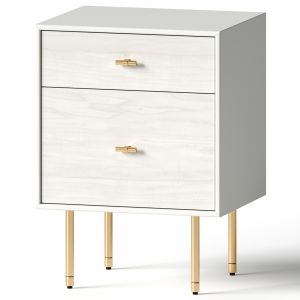 West Elm - Modernist Wood & Lacquer Nightstand