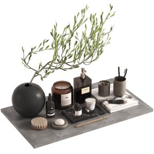 Bathroom Decor Set With Tree