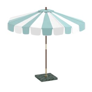 Doing Just Peachy Aqua Stripe Umbrella