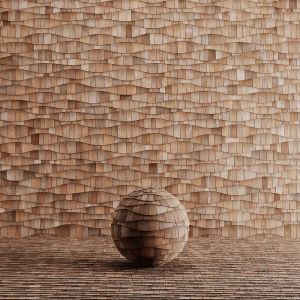 Wood Shingles 17 8k Seamless Pbr Material