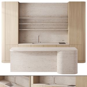 Wood Kitchen In Japandy Style 003