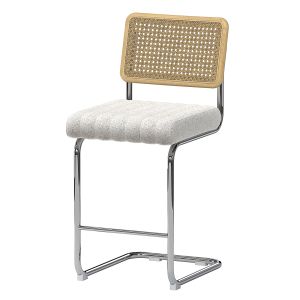 Blake Rattan Boucle Bar Stool