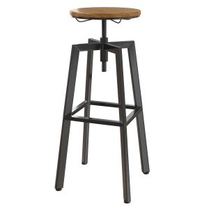 Wooden And Metal Swivel Stool Zara Home