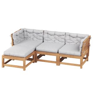 Nammaro Modular 3-seater Sofa With Footstool Ikea