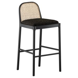 Nadia Black Cane Bar Stool Crate Barrel