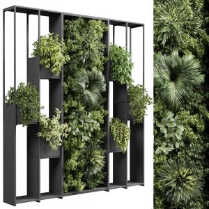 Plants Set Partition In Metal Frame 55- Vertical G