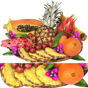 Bowl Of Exotic Tropical Fruits