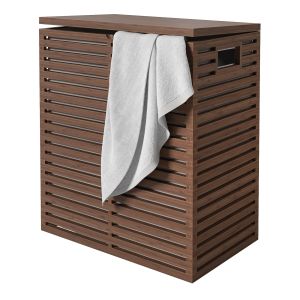 Crate And Barrel Dixon Bamboo Hamper With Liner