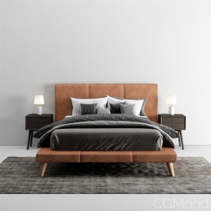 Mod Leather Platform Bed West Elm