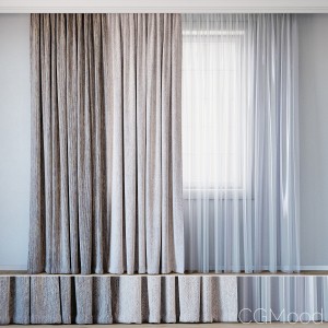 Curtains With Tulle Set 10 | Mineral And Hubertus