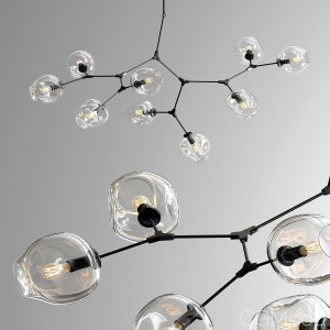 Branching Bubble 9 Light - Black Metal