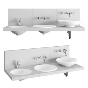 Washbasins With Faucets Set