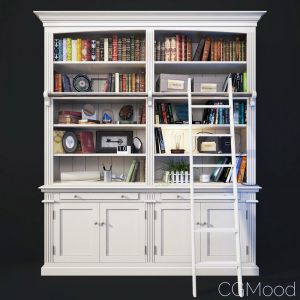 Bookcase With Ladder In White. Amandine