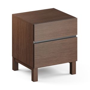 Xander Bedside Table, Walnut & Charcoal Grey