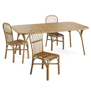 Rattan Table And Chair Set