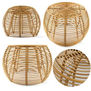 Java Rattan Ottomans Small