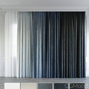 Blue Gradient Curtain