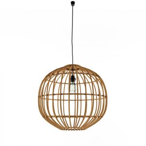 Country Pendant Lamp Natural Bamboo Cane Ball 50