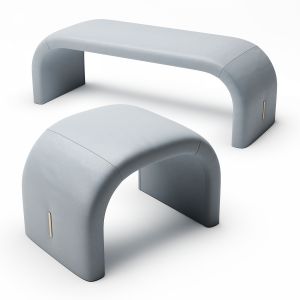 Turri Eclipse Bench And Pouf