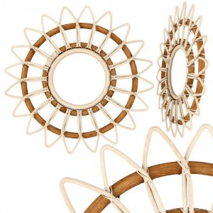 Rattan Mirror Sun