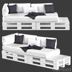 Pallet Sofa | White Wood