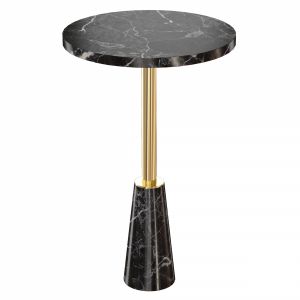 Leni Black Marble Drink Table