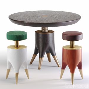 Mushroom Table And Molar Stool