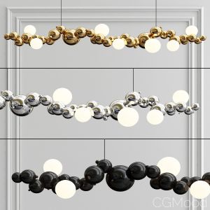 Bubbly 08-light Linear Pendant Light