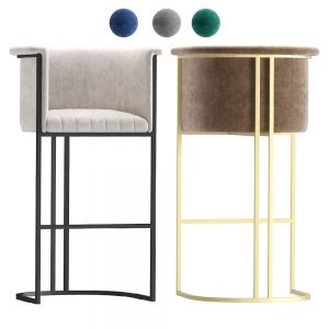 Modern Barstool Velvet