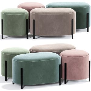 Pinkapple Leatherette Pouf