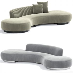 Serpentin Vladimir Kagan Curved Sofa