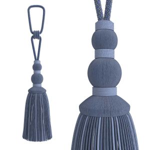 Dark Blue Curtain Tassel Tieback