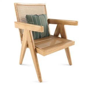 Noon Lounge Chair With Woven Rattan