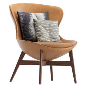 Leather Armchair Round By Ditre Italia