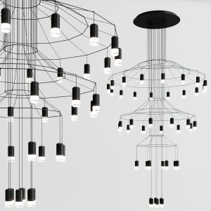 Wireflow Chandelier Pendant Lamp By Vibia