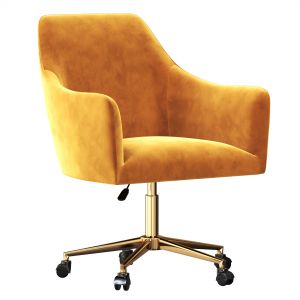 Frosted Adjustable Swivel Velvet Office Chair