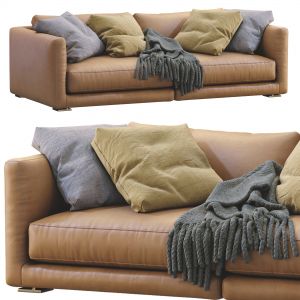 Poliform Leather Sofa Bristol 1