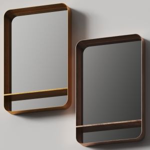 West Elm Gold Mirror With Shelf