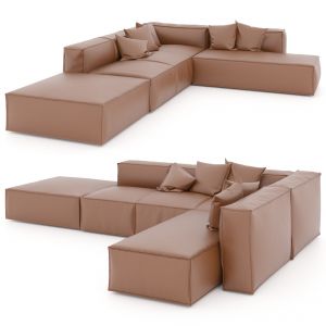 Leather Corner Sofa V04