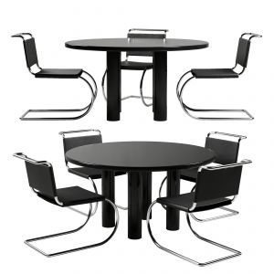 Knoll Dining Set (mr Chair+smalto Table)