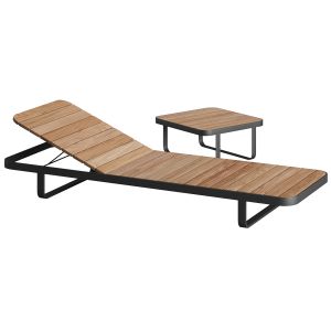 Makemake Teak Sun Lounger By Terraforma