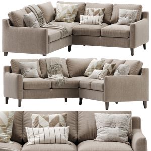 Beverly Upholstered 3 Piece L Sectional Beige